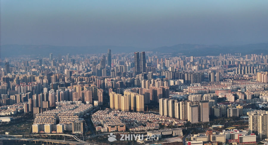 航拍云南昆明市 城市大景 5
