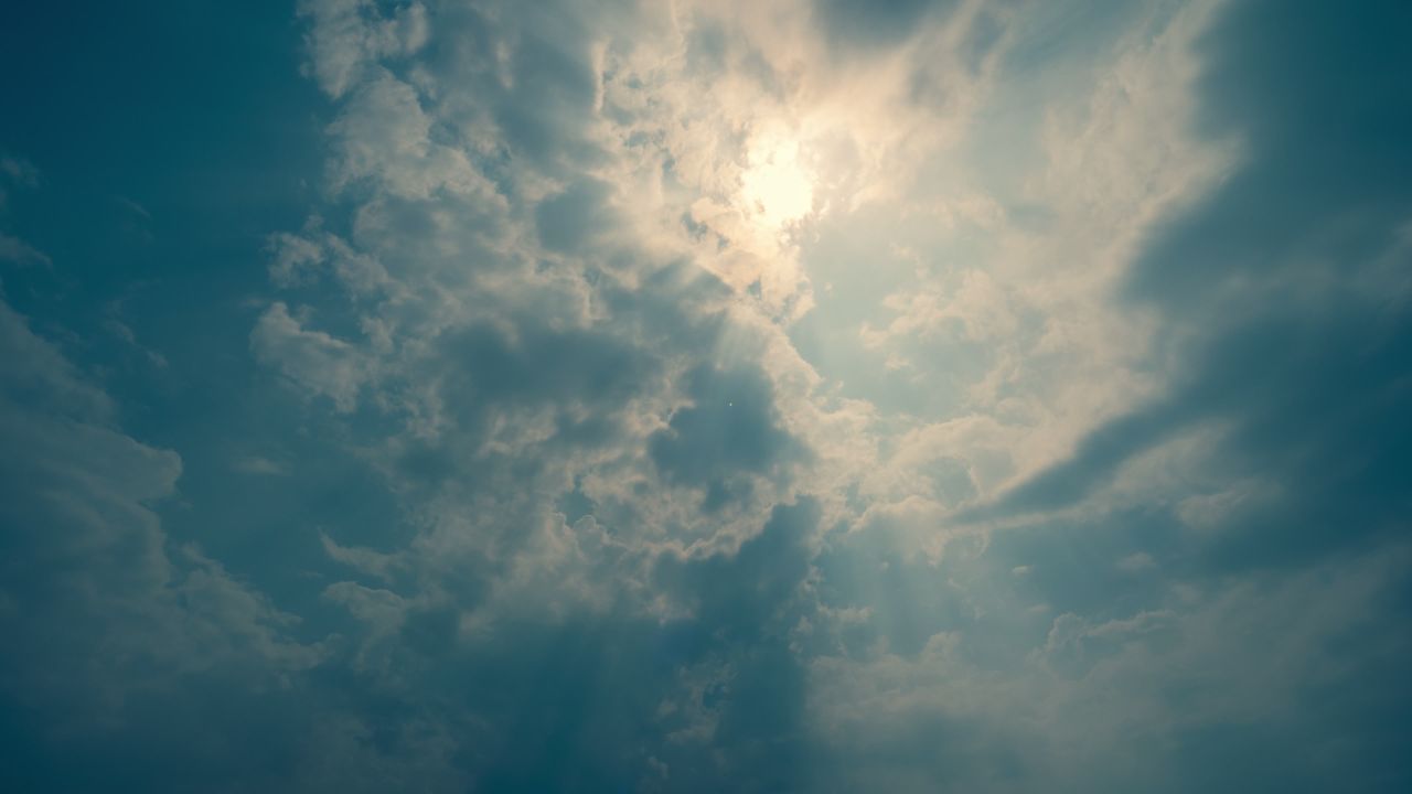 蓝天白云天空乌云天气象风云变幻