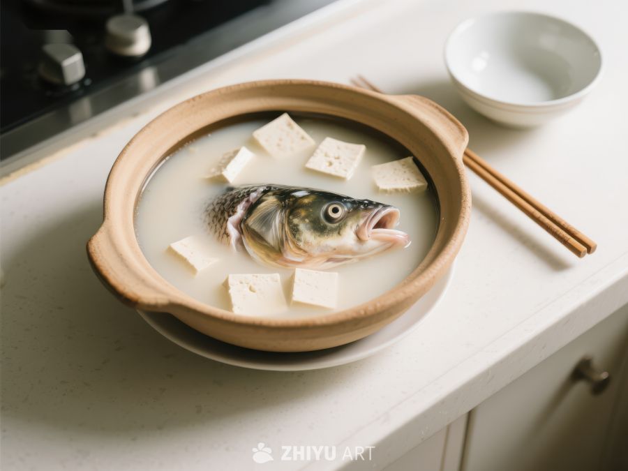 鱼头豆腐汤，温馨厨房美食 1124