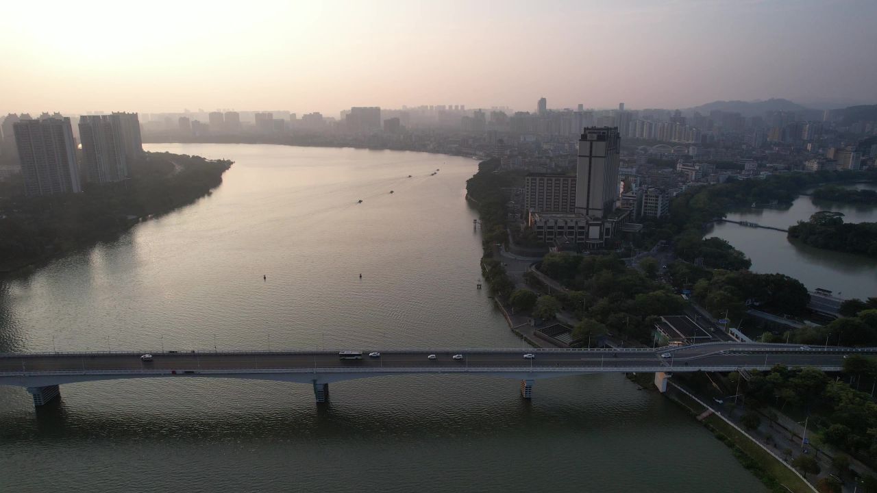 广东惠州合江大桥惠州大桥桥梁交通航拍 