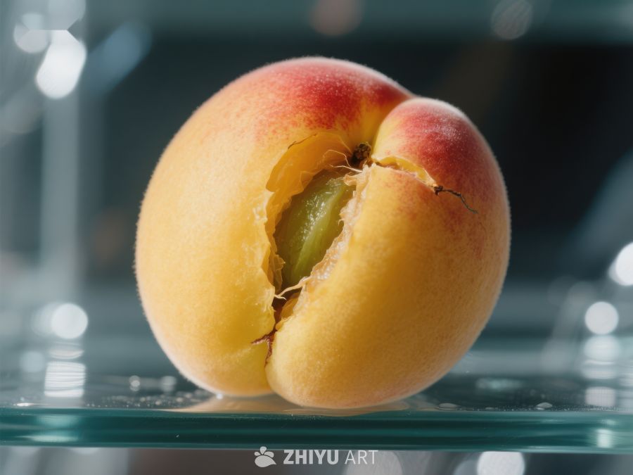 裂开的桃子展示果核 237