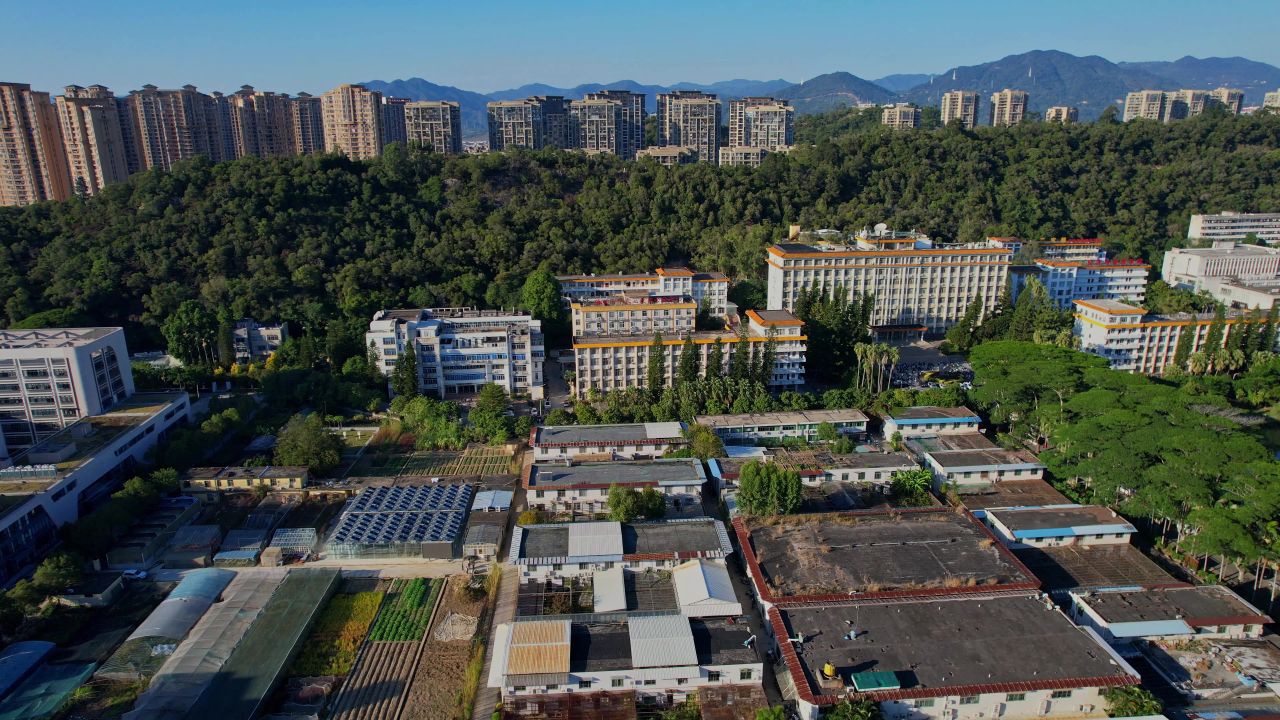 航拍福建农林大学景观