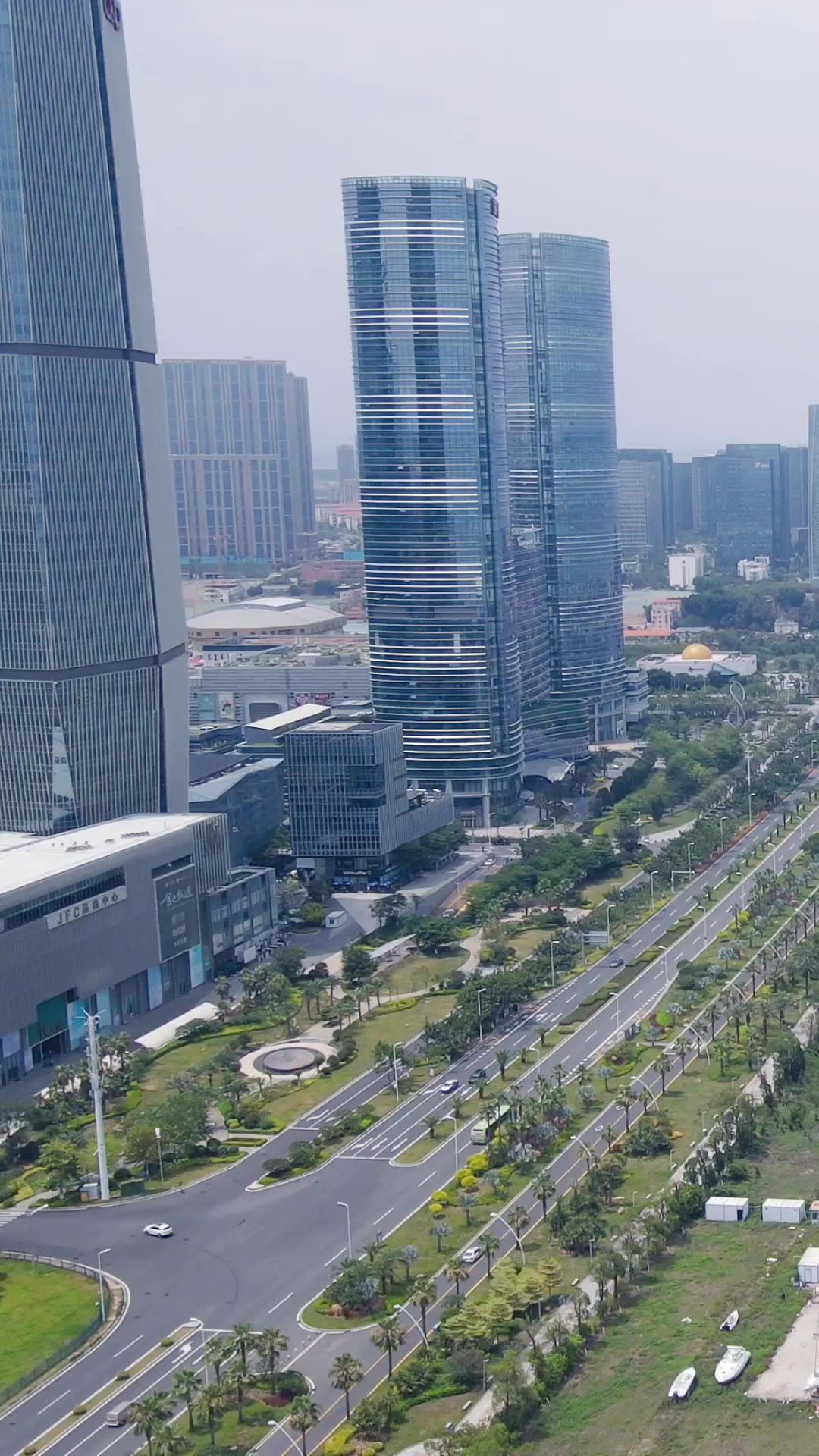 城市航拍福建厦门城市风光竖屏