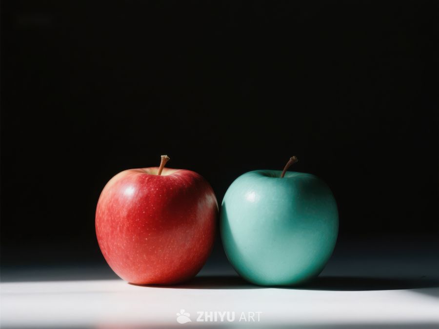 红绿苹果对比静物摄影 228
