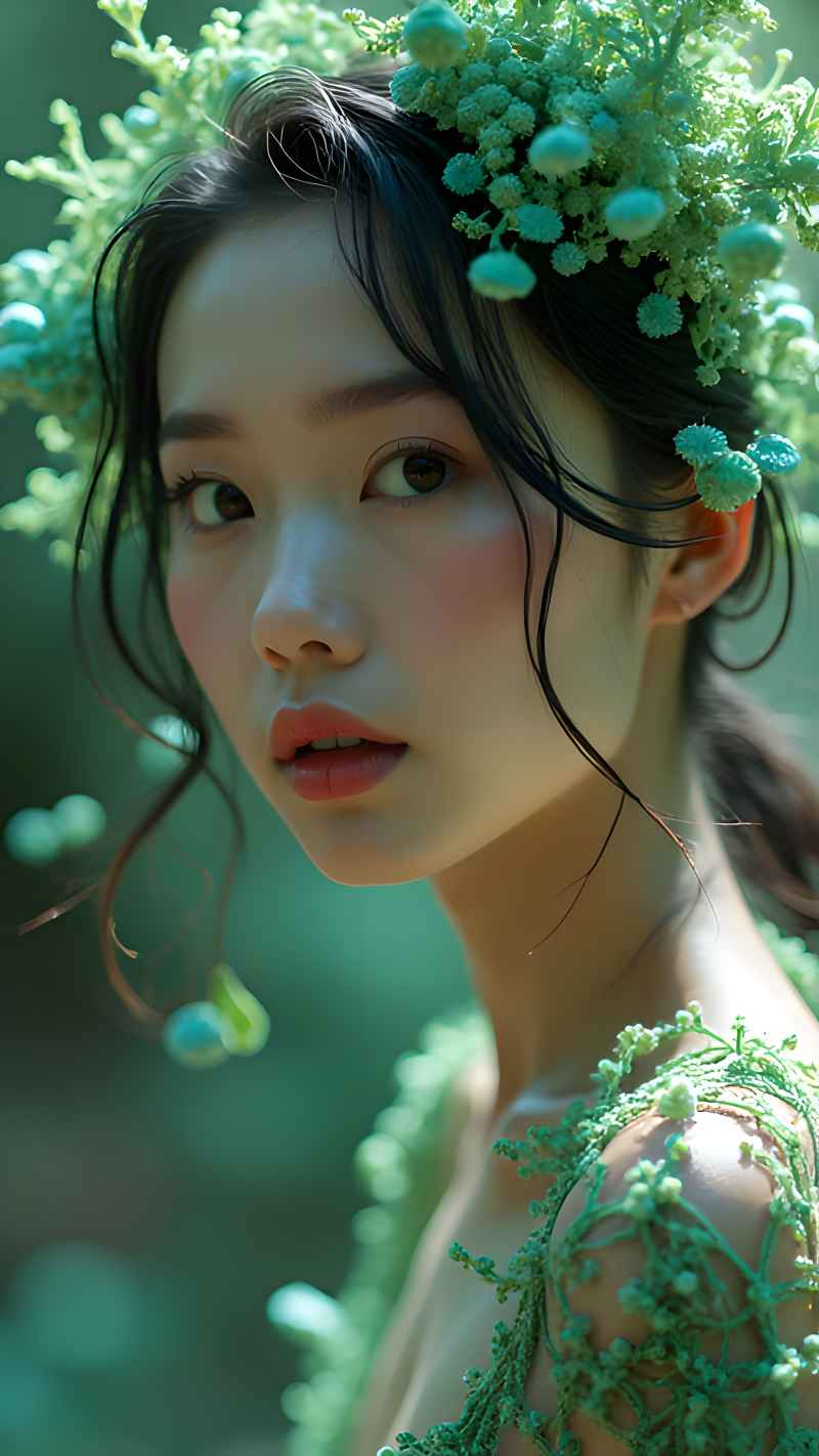 森林系好看拍摄特色美女 75