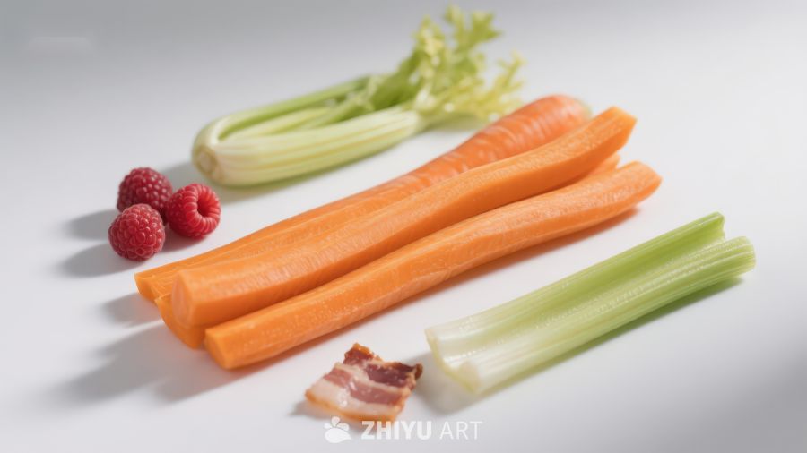 胡萝卜芹菜培根覆盆子