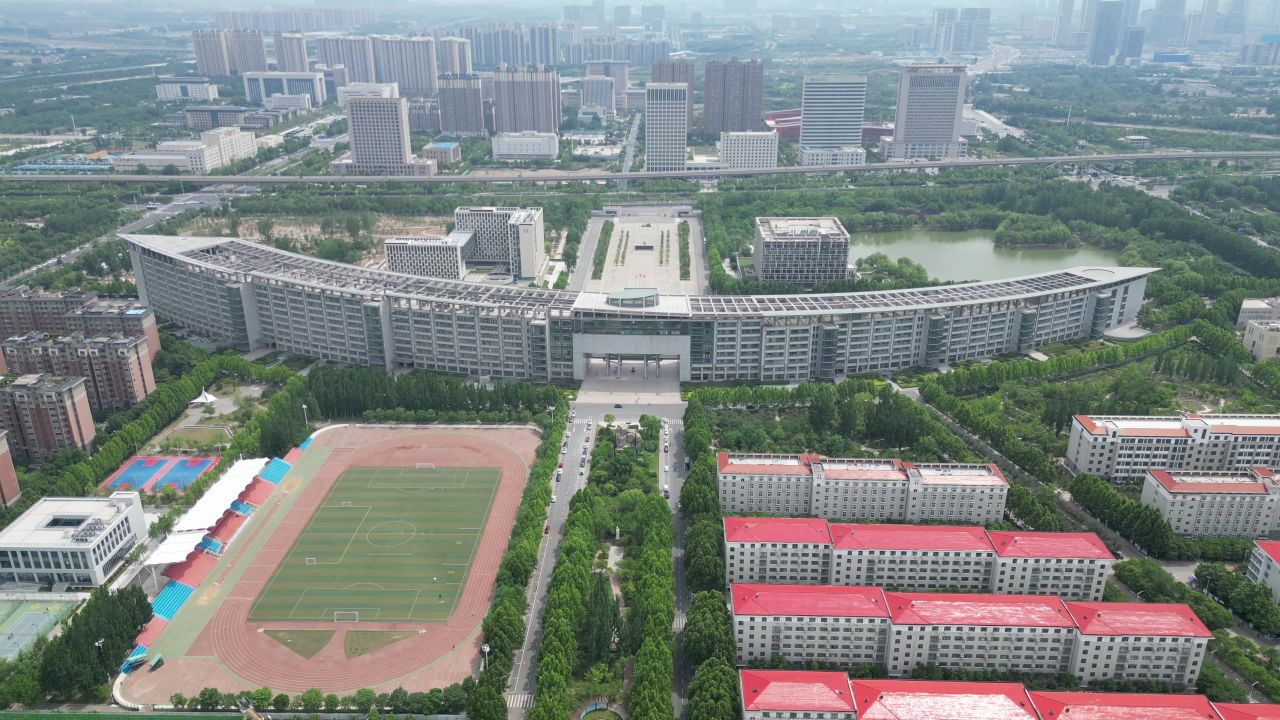 河南郑州城市风光航拍 