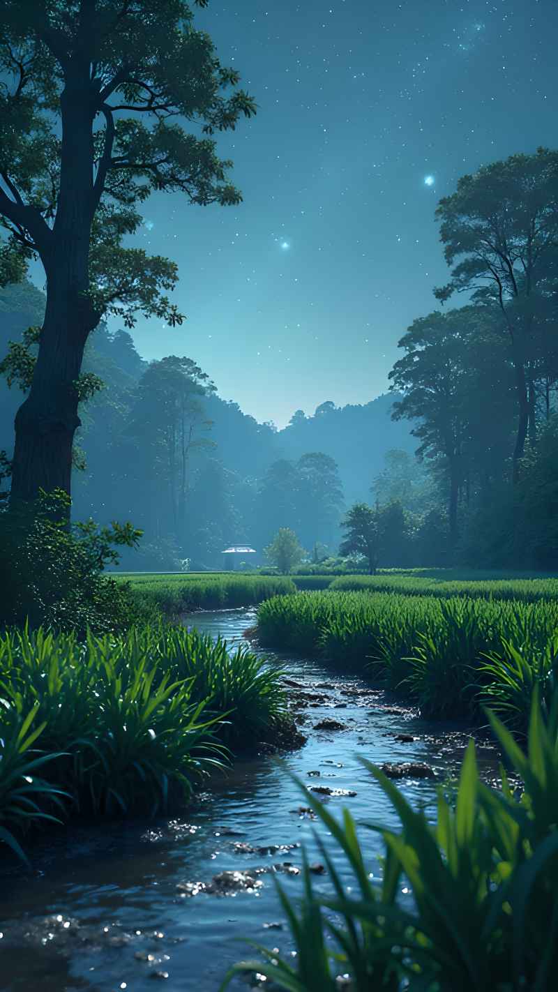 未来风格大自然森林超自然风景画质 58