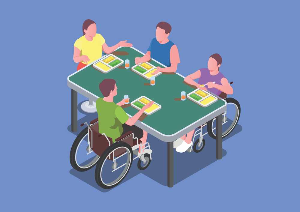 集成特殊需求多样性互动残疾椅子车轮残障人士护理移动性人需要健康