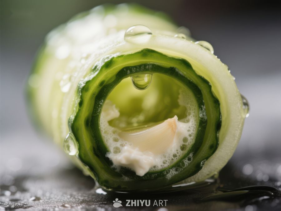 黄瓜卷配奶油，清新美味 290