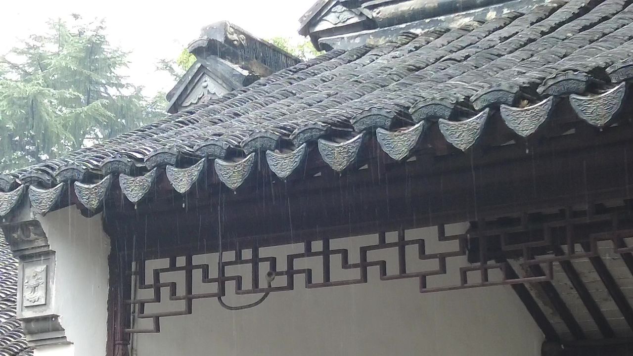 江苏苏州下雨素材实拍
