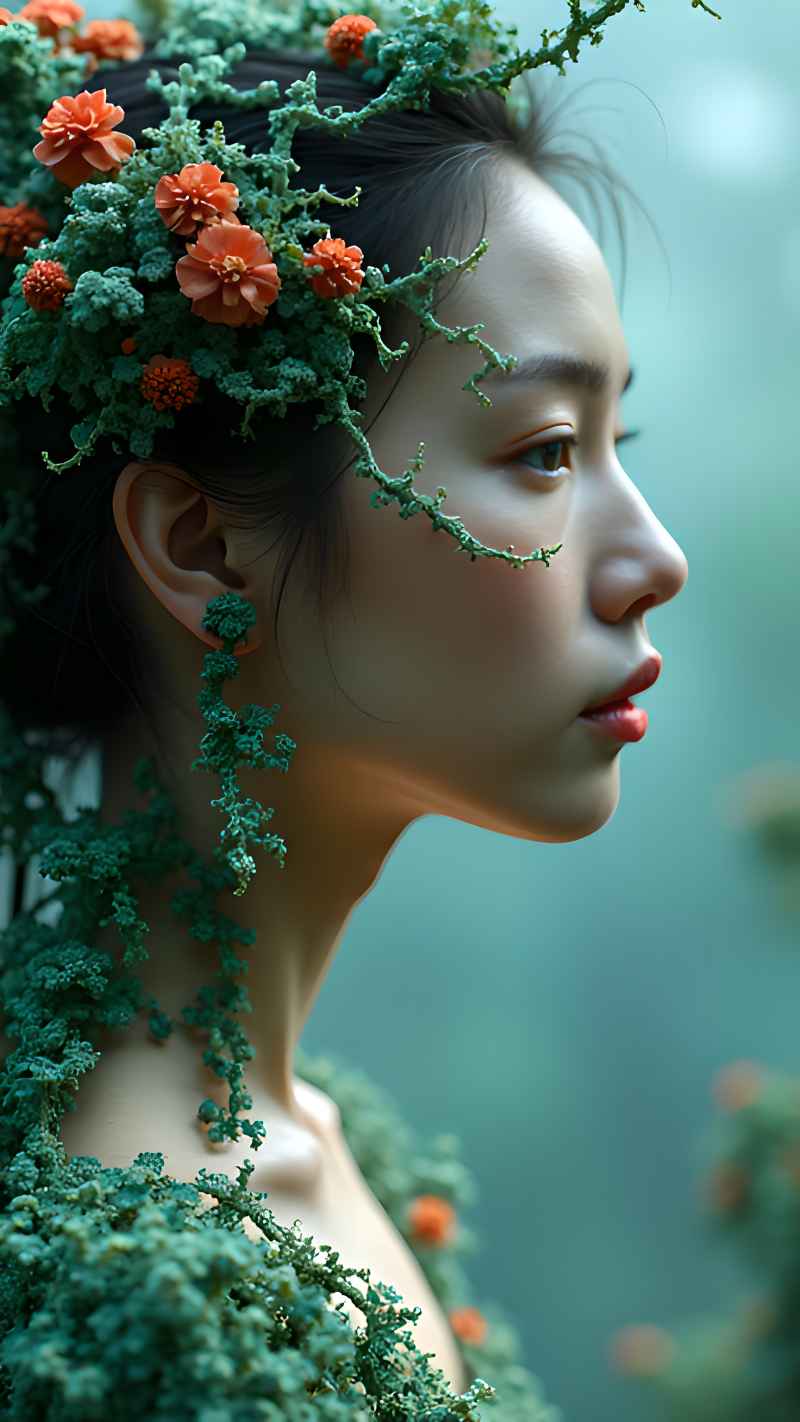 森林系好看拍摄特色美女 86