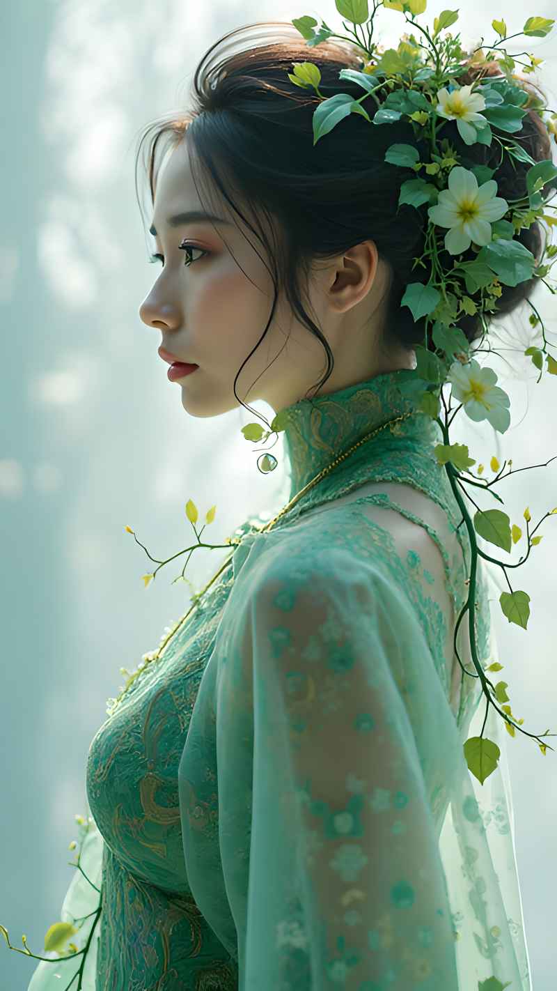 森林系列五颜六色古风艺术美女 69