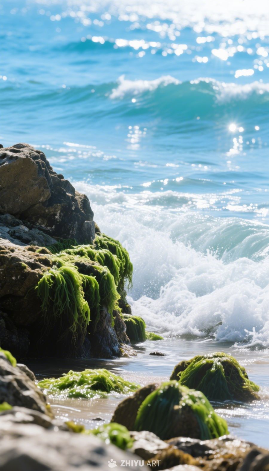 海滨暖阳：沙滩与海浪的乐章 14