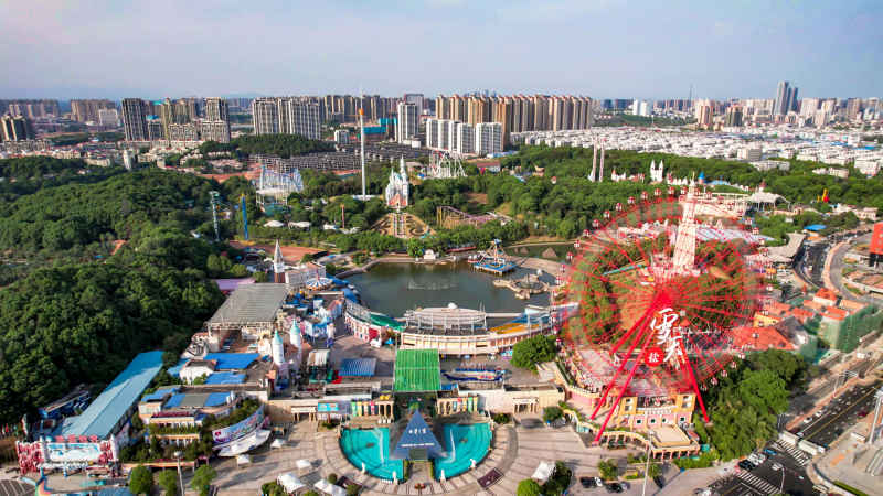 湖南长沙城市风光航拍摄影图 