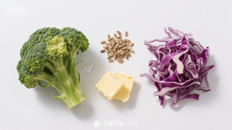 蔬菜与黄油食材组合