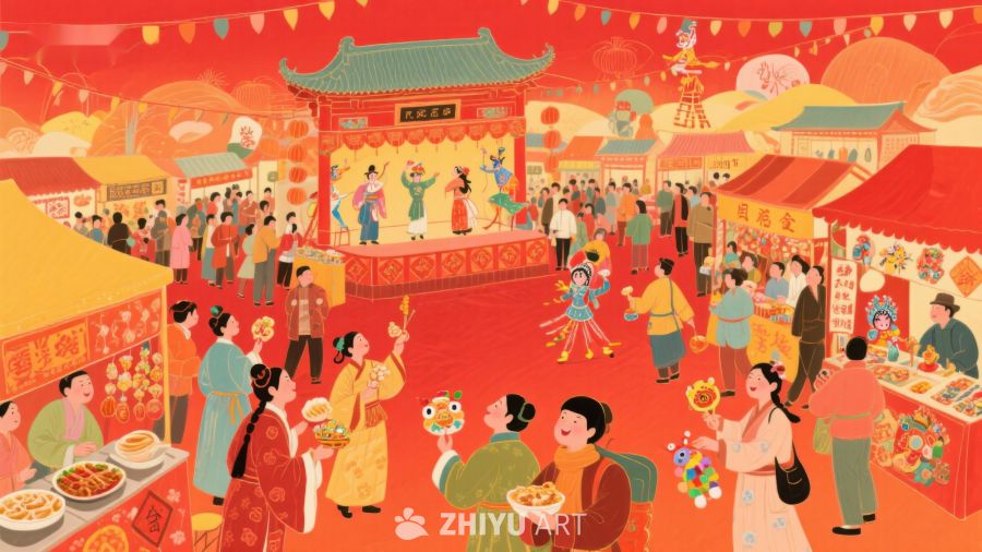 热闹非凡的春节庙会 805