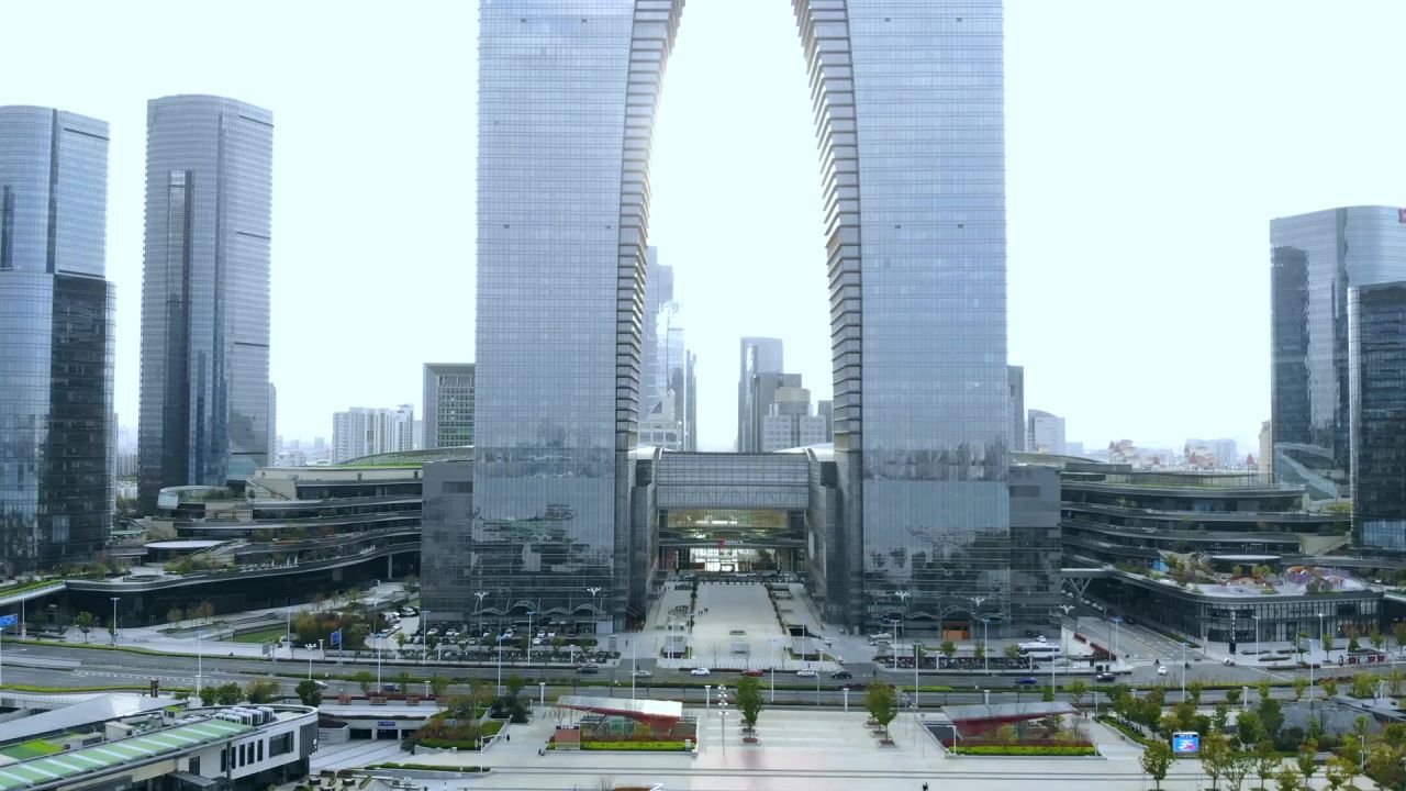 高清航拍苏州城市地标