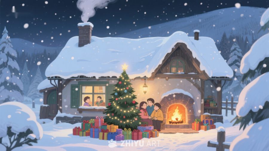 雪夜温馨小屋，共度圣诞时光 412