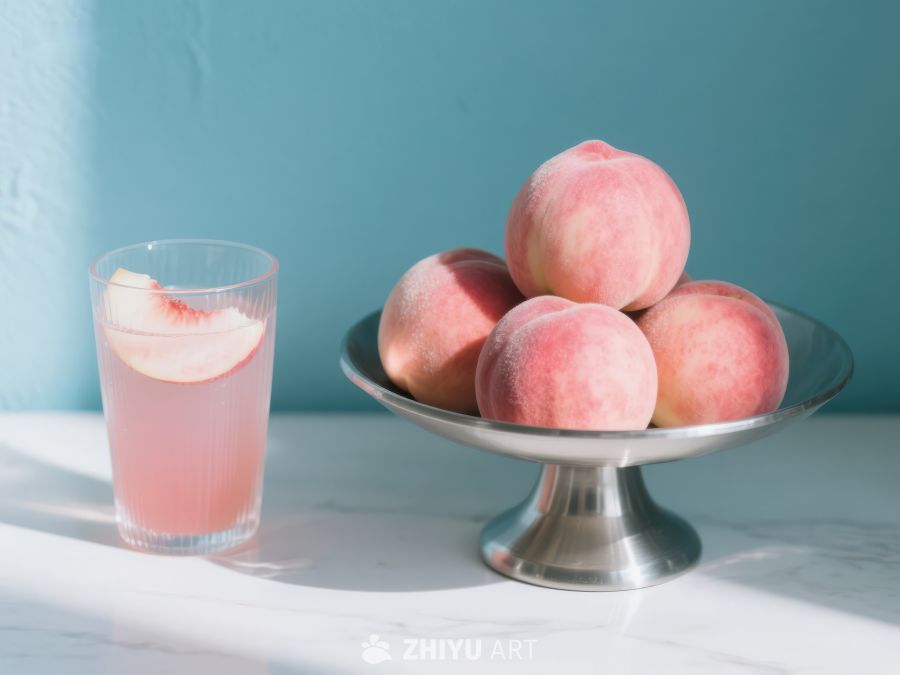 桃子与桃汁的清新组合 415