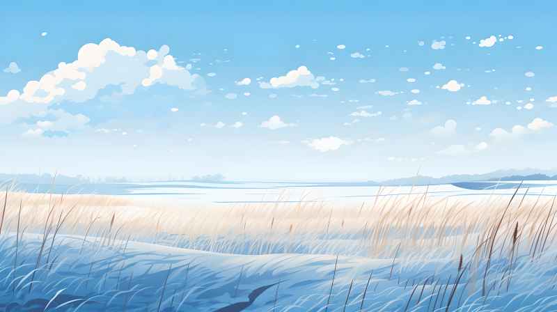 冬季唯美创意背景插画图 78