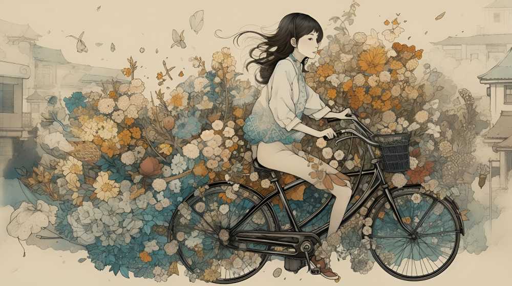 花季少女骑车