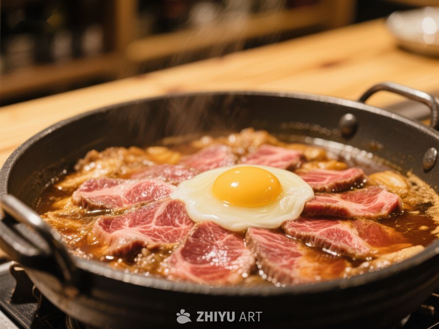 铁锅煎肉配蛋，热气腾腾 705