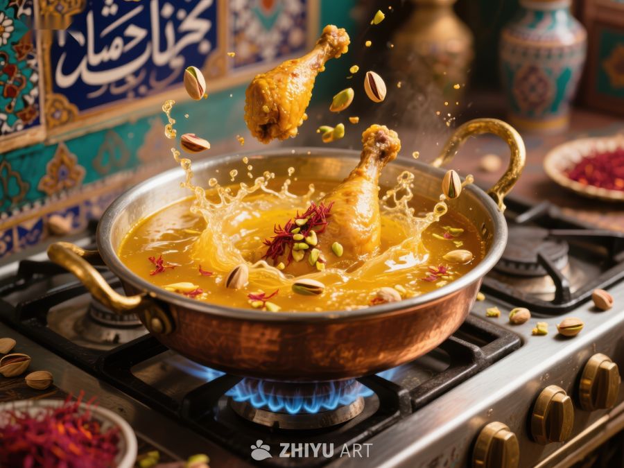 传统美食：热气腾腾的炖鸡 70