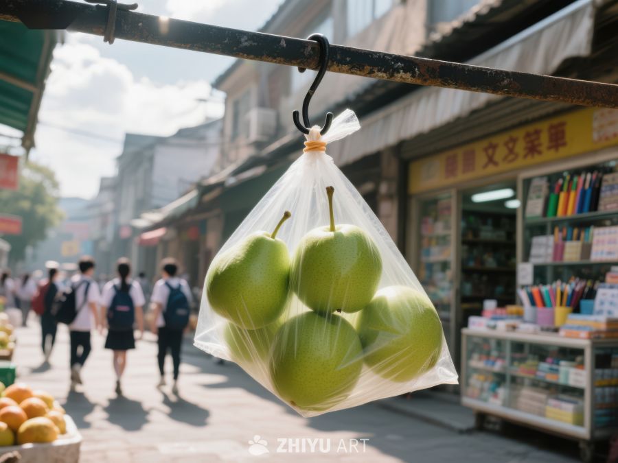 街边悬挂的青苹果 301
