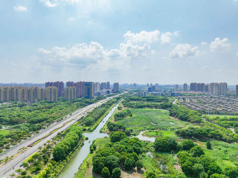 航拍昆山城市风光建筑大景 26