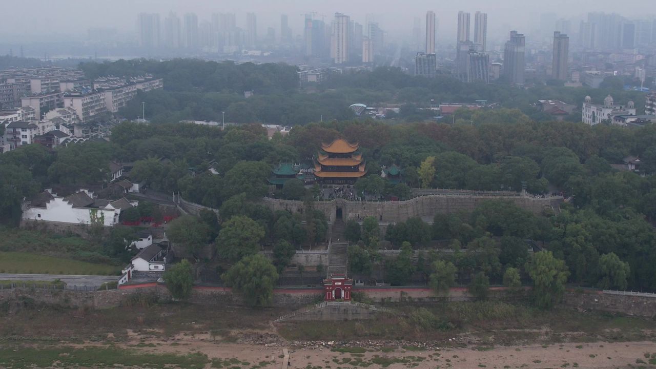 湖南岳阳楼景区航拍