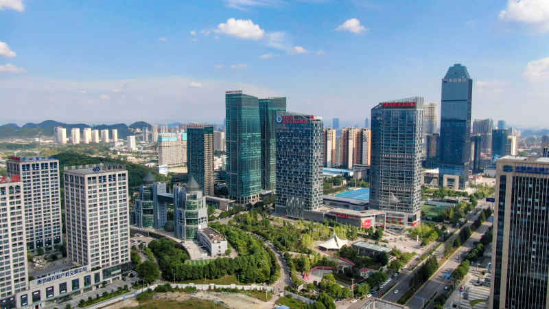 贵州贵阳城市建设航拍摄影图