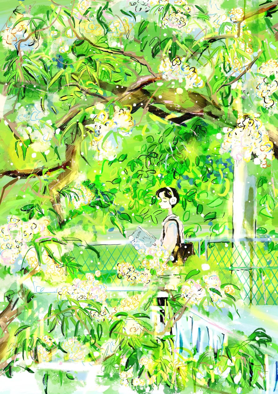 原创治愈插画作品素材四季节气节日自然 2