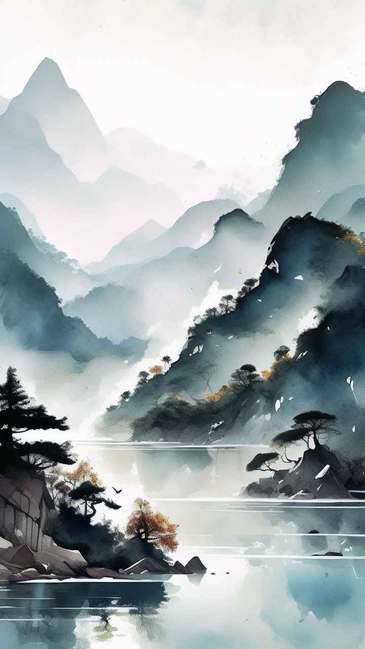山水画国风背景 97
