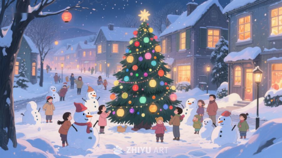 雪夜社区共庆圣诞 389