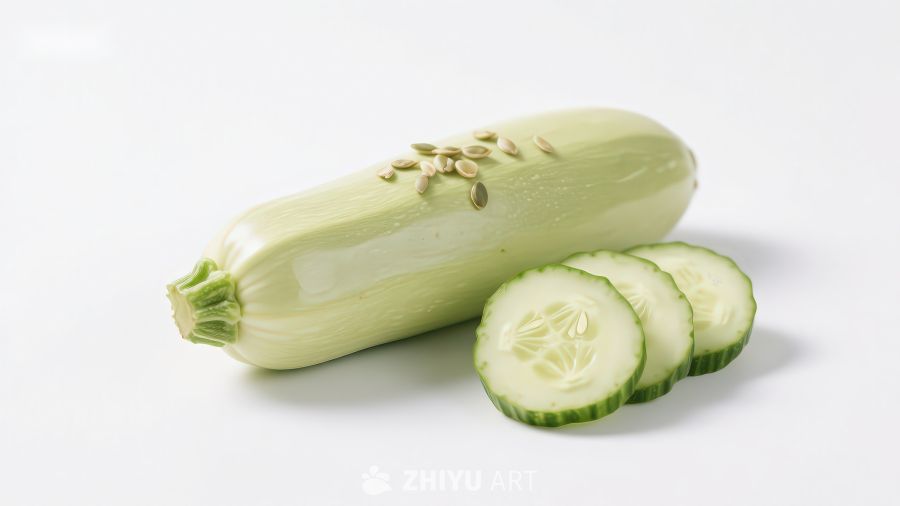 西葫芦与切片展示