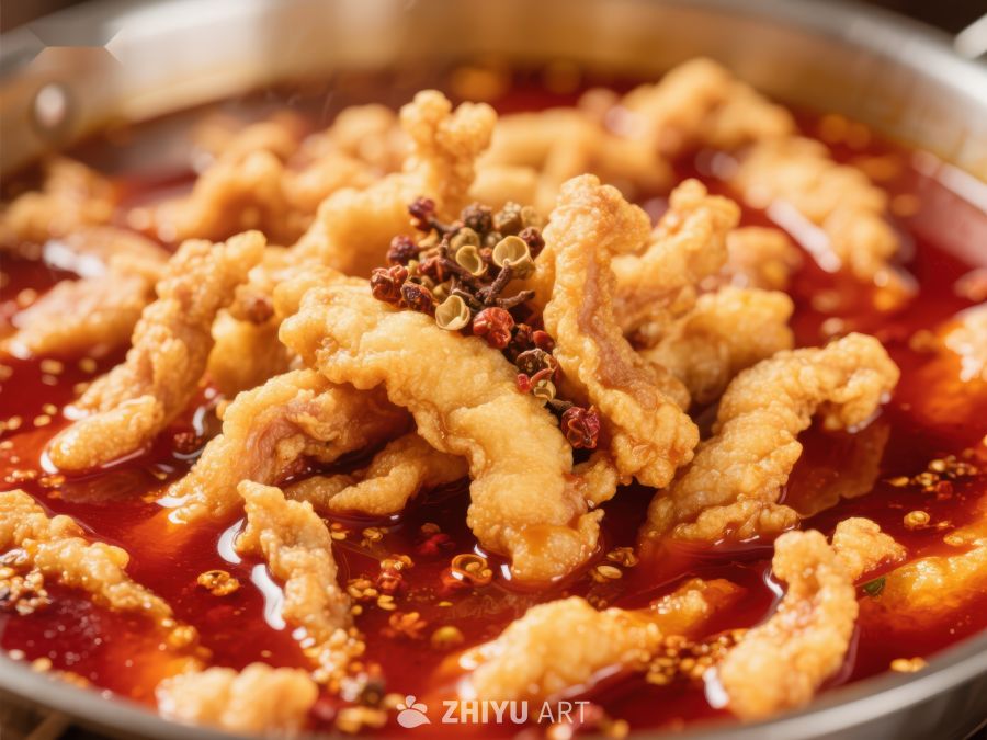 麻辣香锅中的金黄酥肉 411