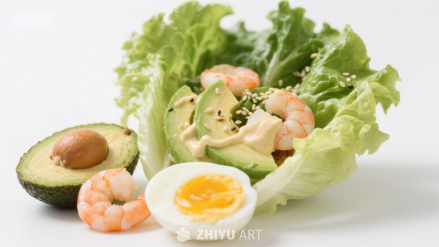 生菜虾仁牛油果沙拉