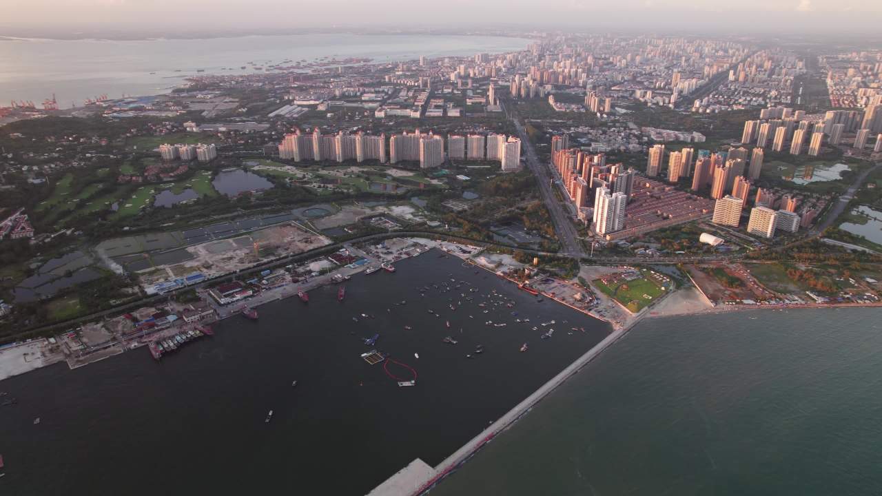 航拍北海市