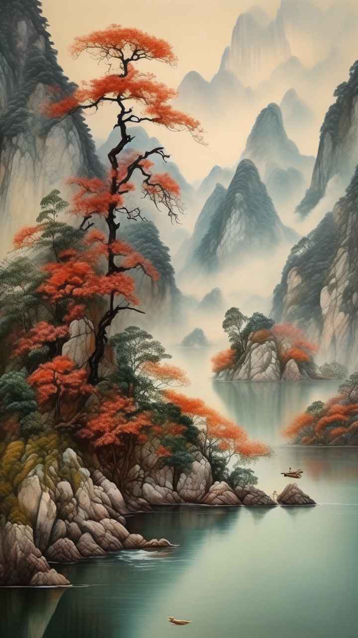 山水风景插画 32