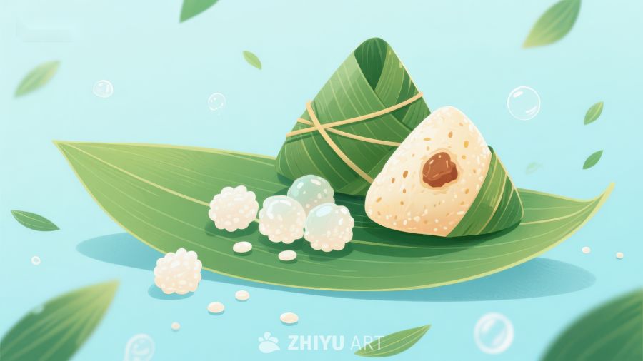 粽子与糯米团，端午节美食 527