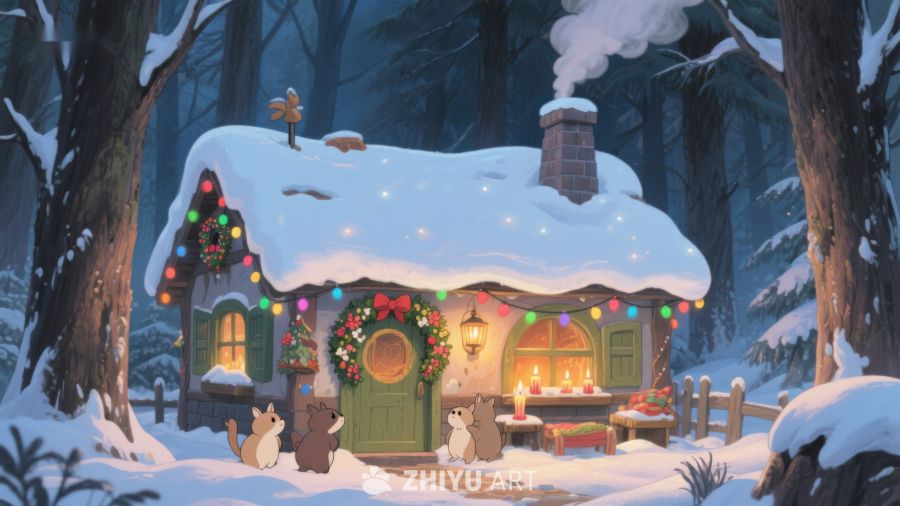 雪夜温馨小屋 416