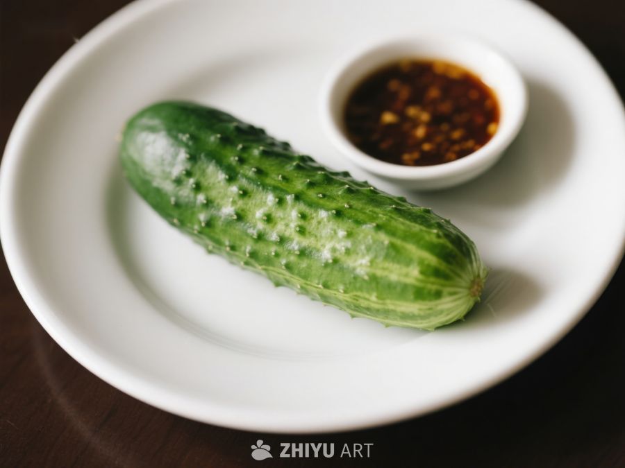 新鲜黄瓜配辣椒酱 436