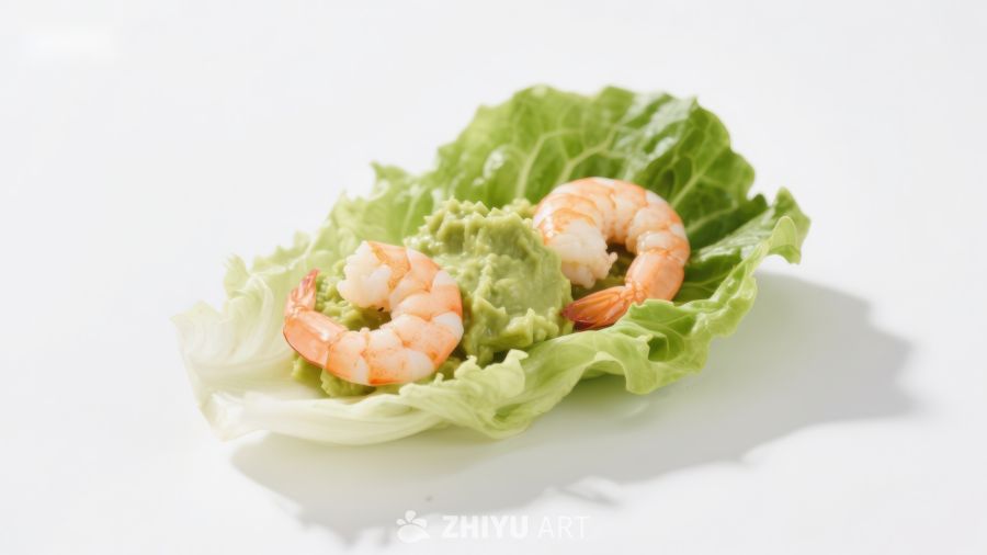 虾仁牛油果生菜卷