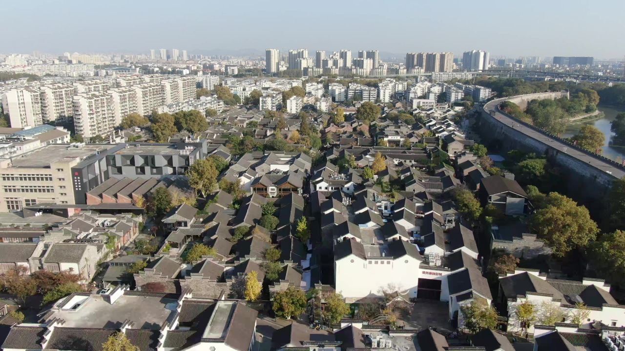 江苏南京老门东历史文化街区航拍