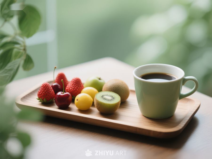水果与咖啡的清新早晨 573
