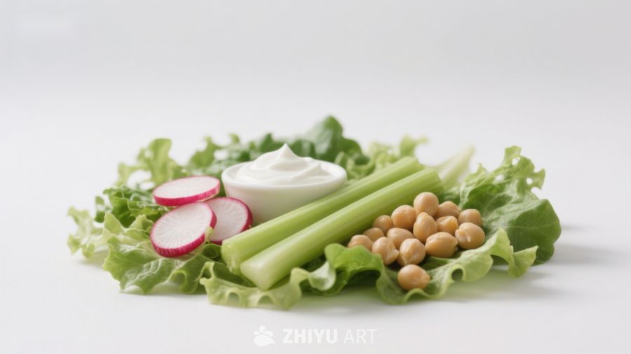新鲜蔬菜与豆类搭配