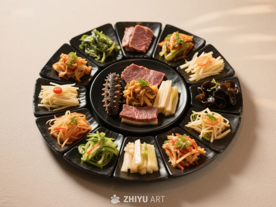 精致圆形拼盘，多种美食荟萃 566