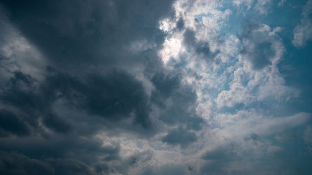 蓝天白云天空乌云天气象风云变幻