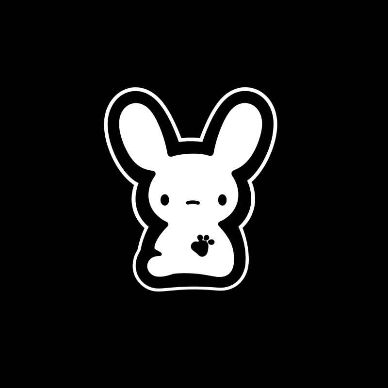 兔子贴纸素材 1